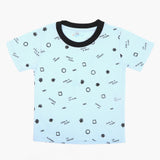 Boys Printed Half Sleeves T-Shirt - Light Blue, Boys T-Shirts, Chase Value, Chase Value