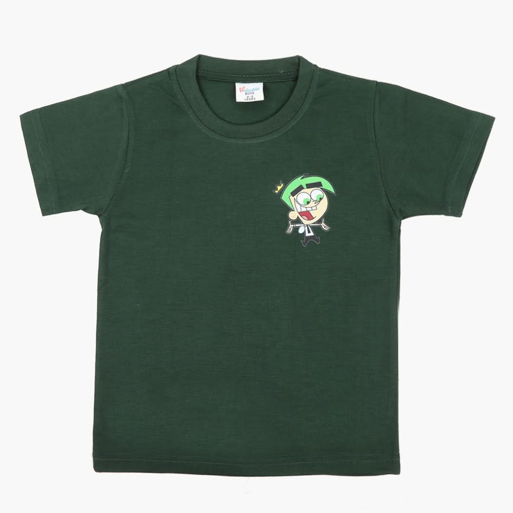 Boys Half Sleeves T-Shirt - Green, Boys T-Shirts, Chase Value, Chase Value