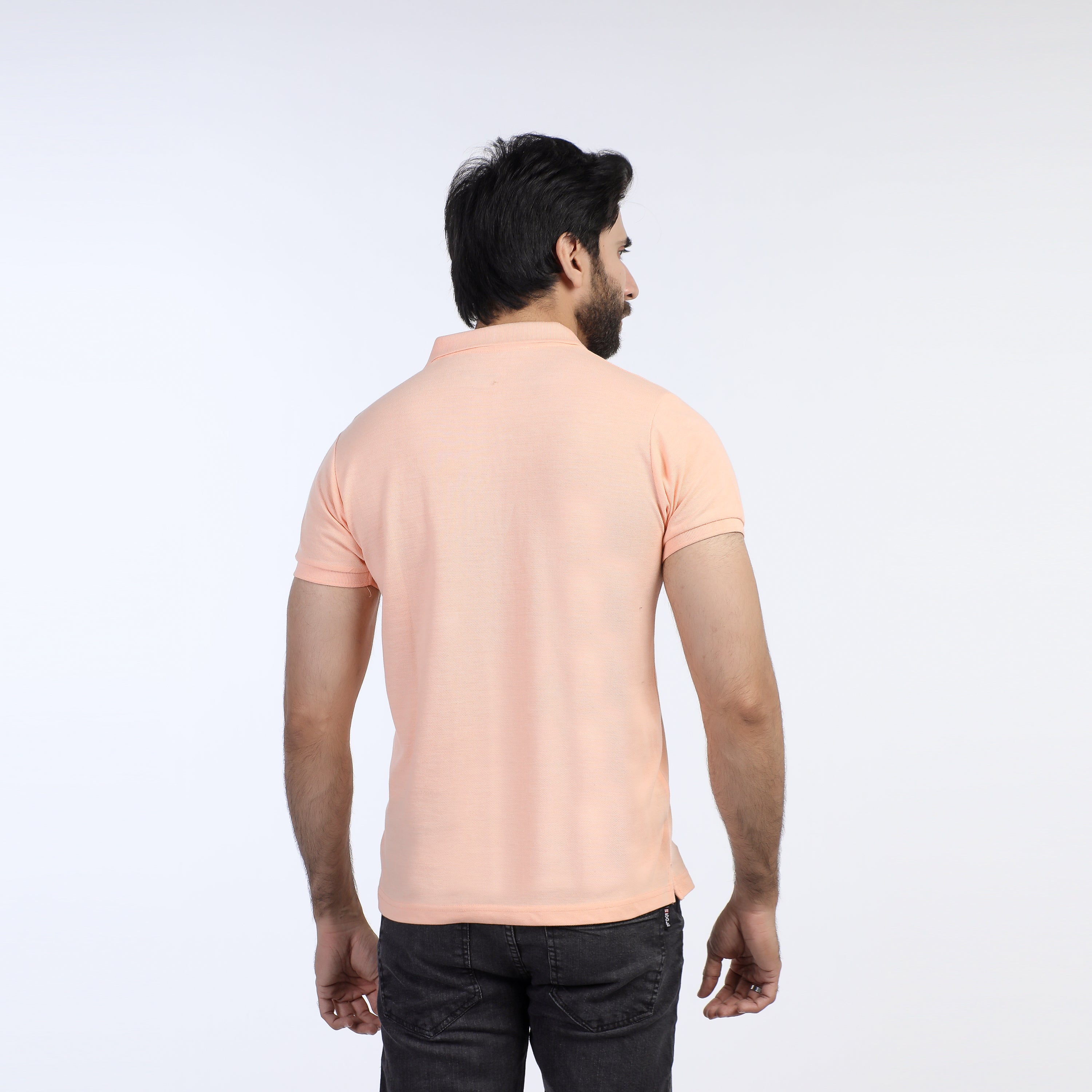 Valuable Men's Half Sleeves Polo T-Shirt - Peach, Men's T-Shirts & Polos, Chase Value, Chase Value