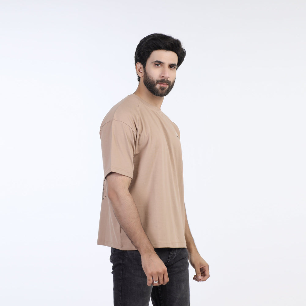 Eminent Men's Half Sleeves  Printed T-Shirt - Brown, Men's T-Shirts & Polos, Eminent, Chase Value