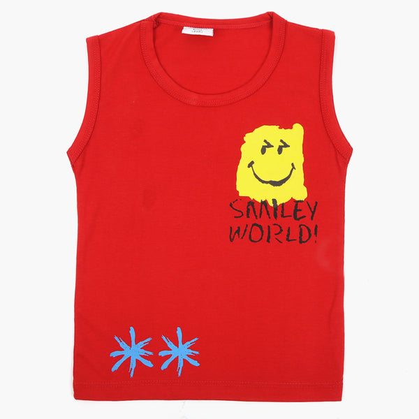 Boys Sando T-Shirt - Red