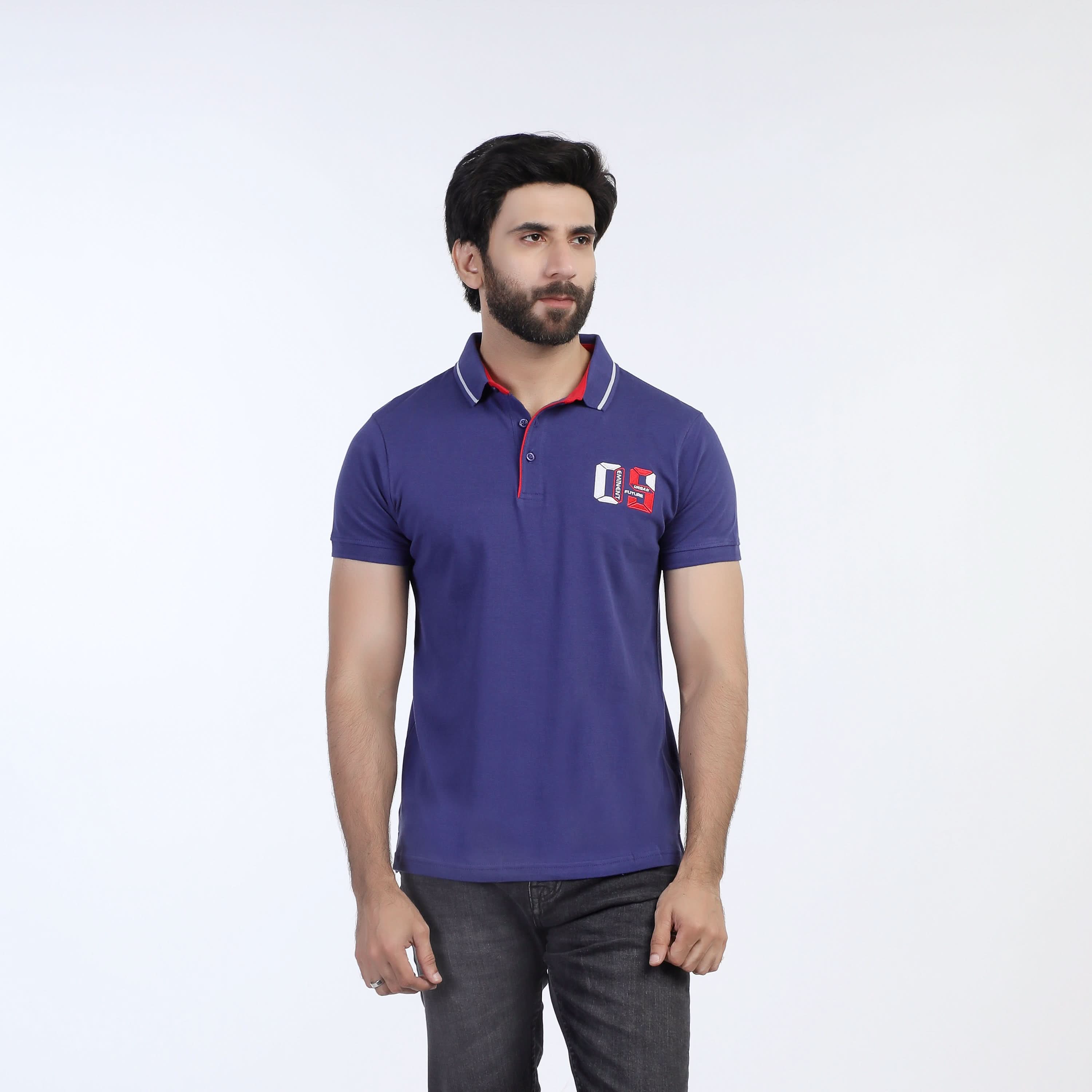 Eminent Men's  Half Sleeves Polo T-Shirt - Blue, Men's T-Shirts & Polos, Eminent, Chase Value