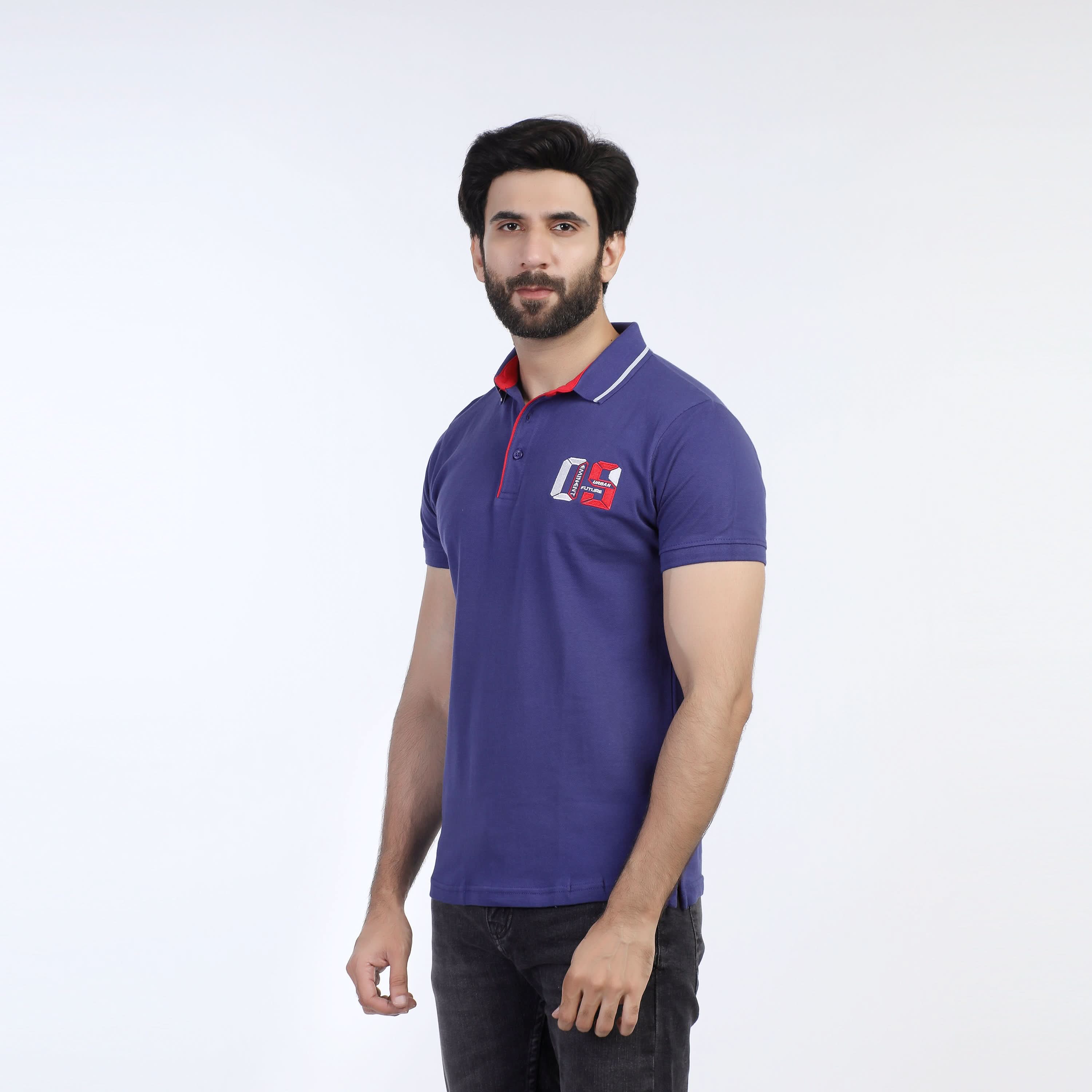 Eminent Men's  Half Sleeves Polo T-Shirt - Blue, Men's T-Shirts & Polos, Eminent, Chase Value