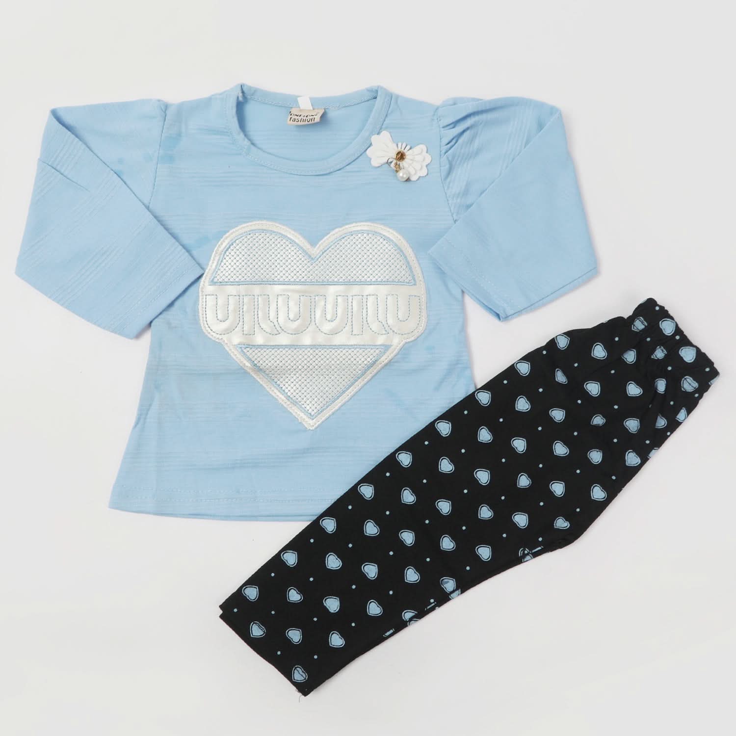 Girls Full Sleeves Tight Suit - Sky Blue, Girls Suits, Chase Value, Chase Value