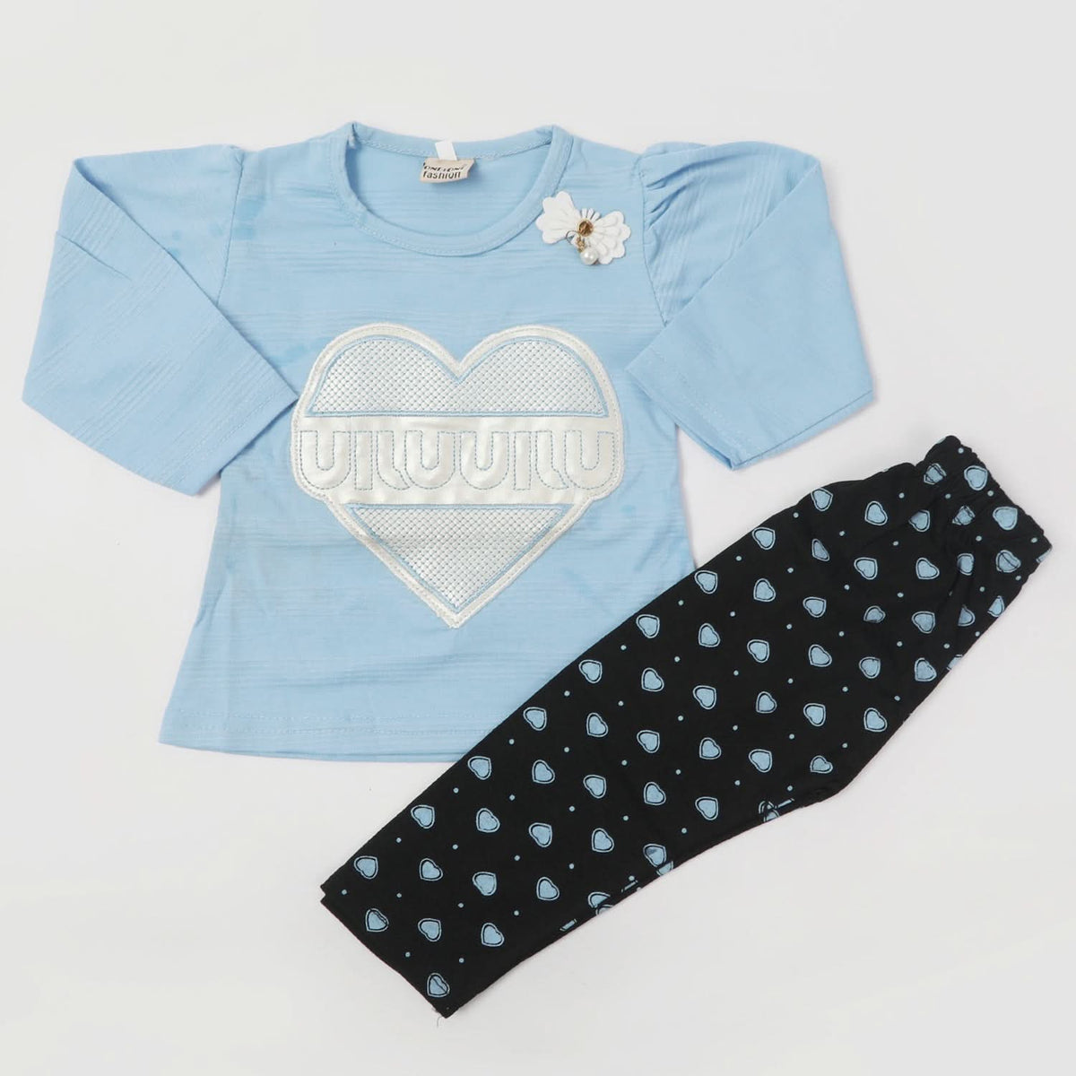 Girls Full Sleeves Tight Suit - Sky Blue, Girls Suits, Chase Value, Chase Value
