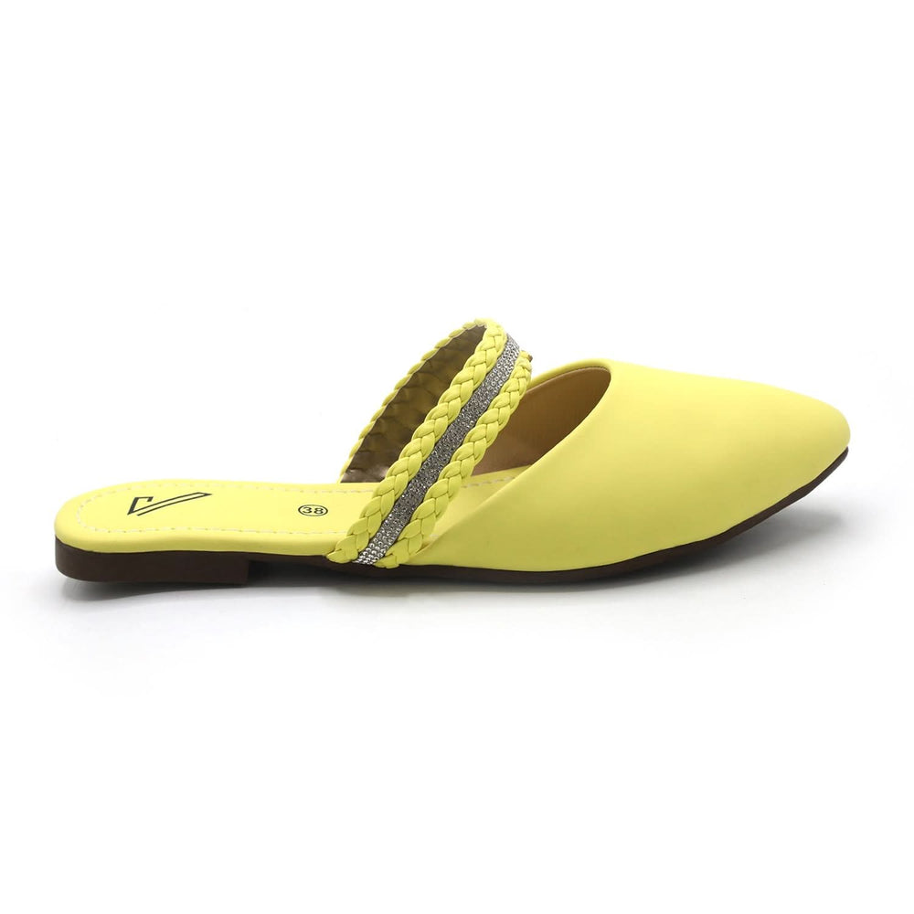 Valuable Women's Backless Pump - Yellow, Women Backless Pumps, Chase Value, Chase Value