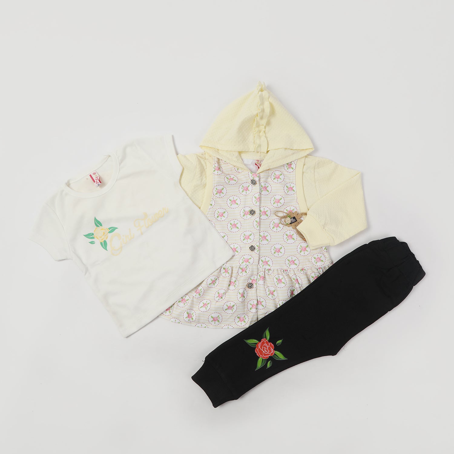 Girls Full Sleeves Tight Suit - Fawn, Girls Suits, Chase Value, Chase Value