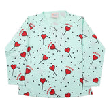 Girls Full Sleeves T-Shirt - Cyan, Girls T-Shirts, Chase Value, Chase Value