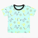 Boys Printed Half Sleeves T-Shirt - Light Green, Boys T-Shirts, Chase Value, Chase Value