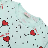 Girls Full Sleeves T-Shirt - Cyan, Girls T-Shirts, Chase Value, Chase Value
