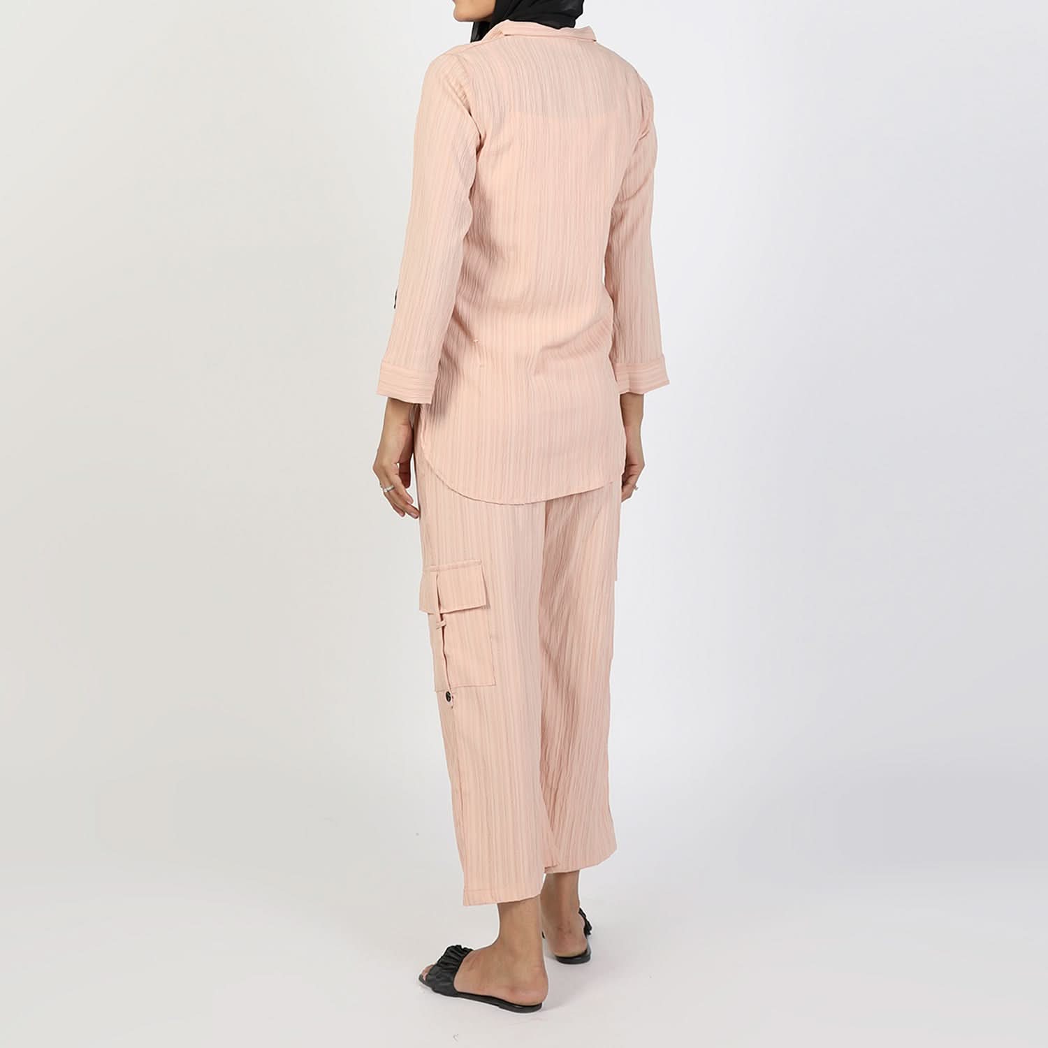 Women’s Peach Western Co-Ord Set – Cambric Two-Piece, Women Co-Ord Set, Chase Value, Chase Value