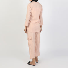 Women's Western Co-Ord Set - Peach