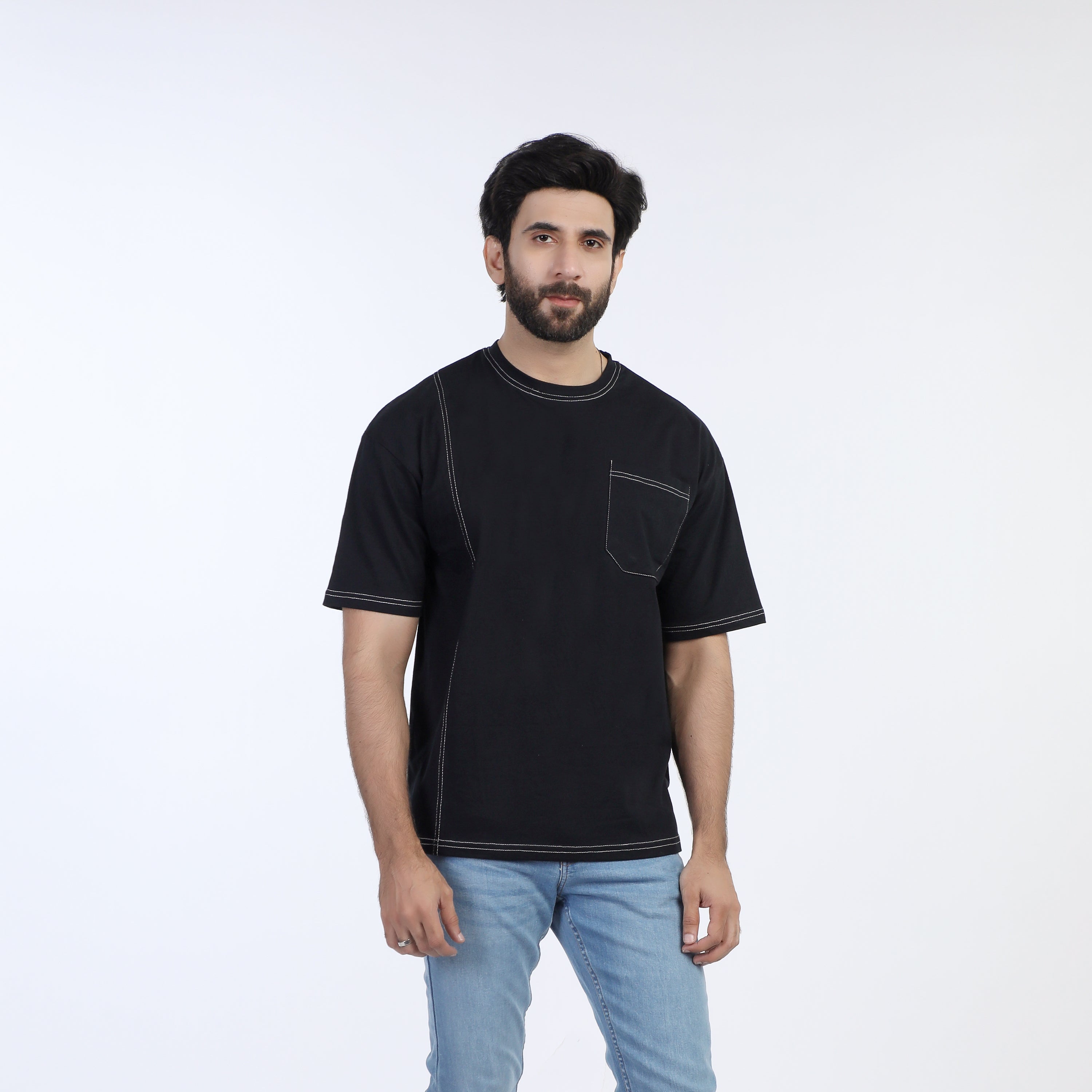 Eminent Men's Half Sleeves  Printed T-Shirt - Black, Men's T-Shirts & Polos, Eminent, Chase Value