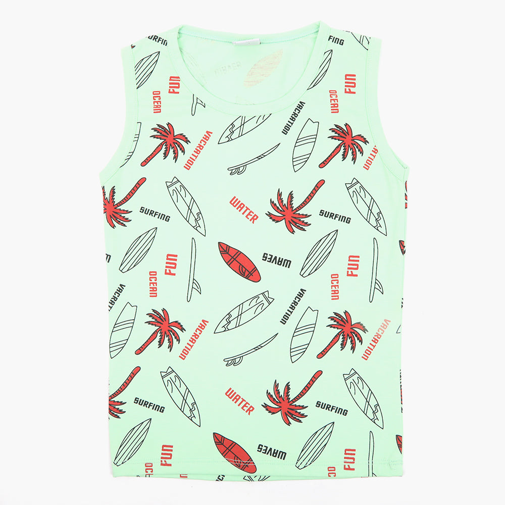 Boys Sando T-Shirt - Light Green, Boys Sando, Chase Value, Chase Value