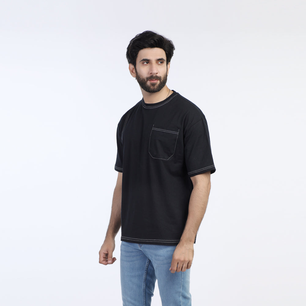 Eminent Men's Half Sleeves  Printed T-Shirt - Black, Men's T-Shirts & Polos, Eminent, Chase Value