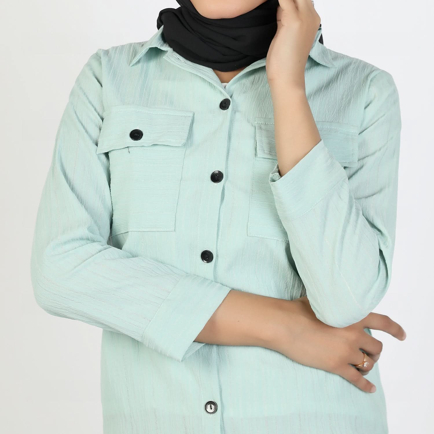 Women’s Sea Green Western Co-Ord Set – Cambric Two-Piece Outfit, Women Co-Ord Set, Chase Value, Chase Value