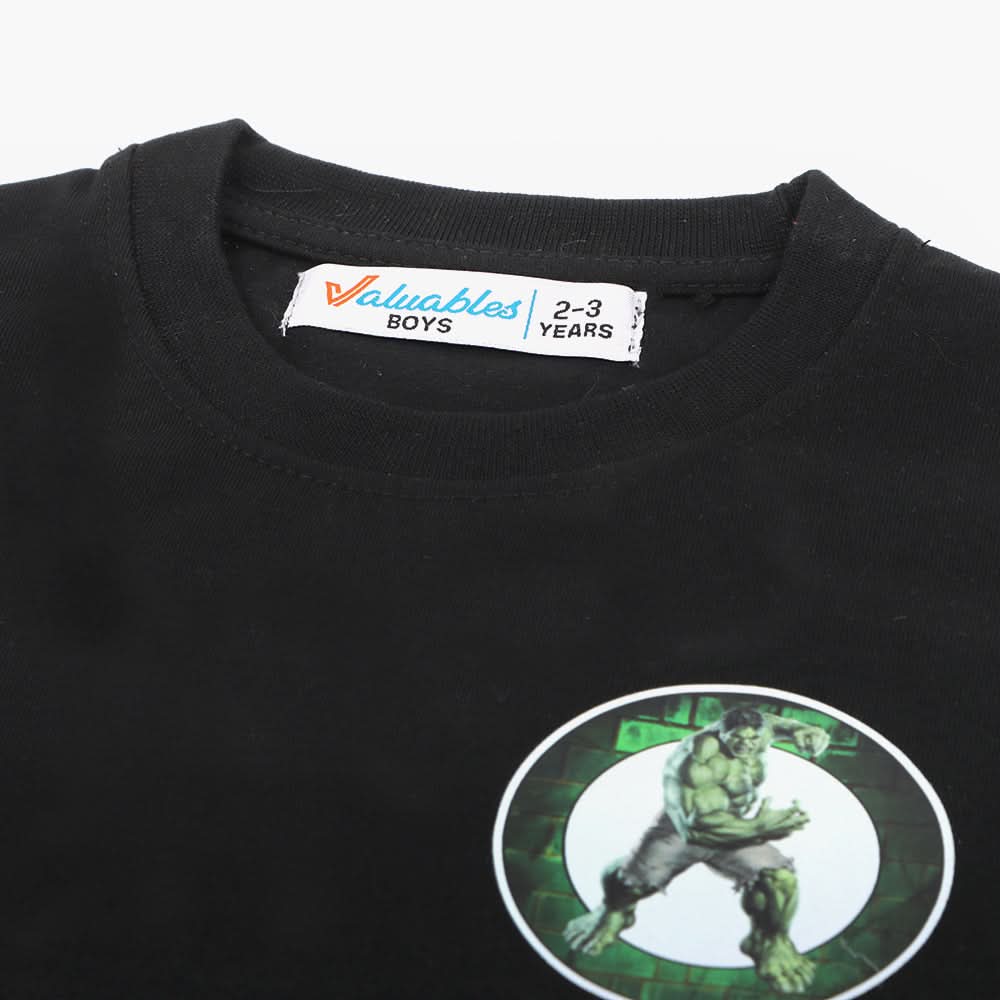 Boys Half Sleeves T-Shirt - Black, Boys T-Shirts, Chase Value, Chase Value