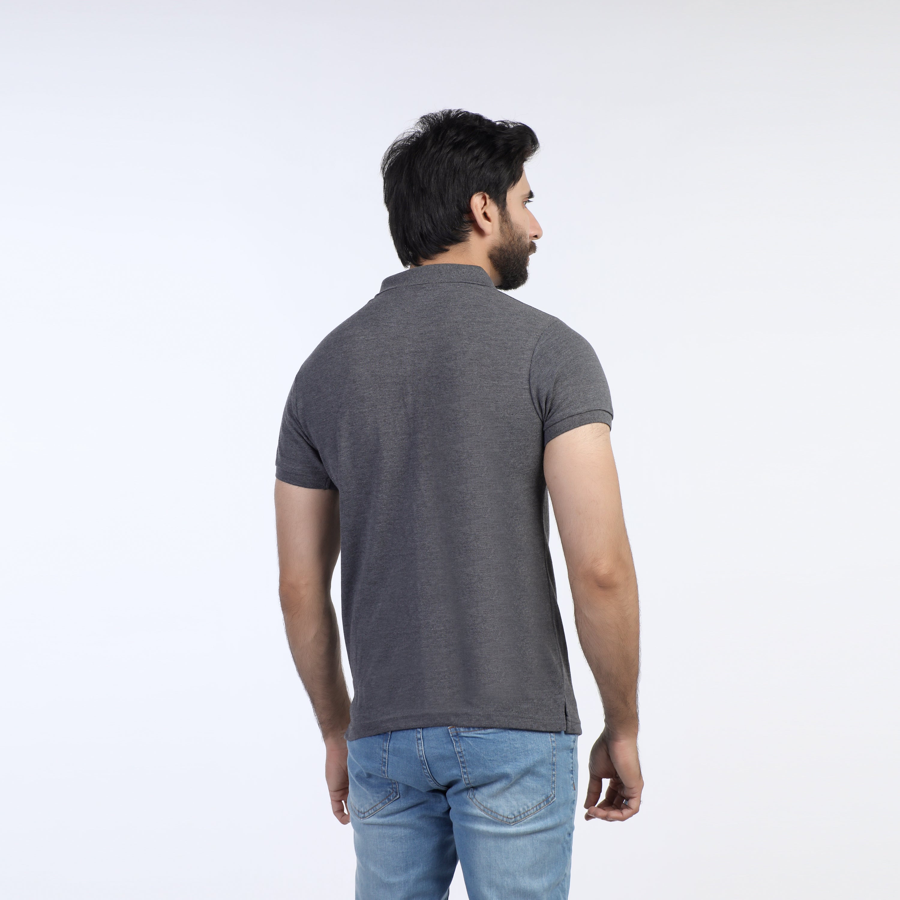 Valuable Men's Half Sleeves Polo T-Shirt - Charcoal, Men's T-Shirts & Polos, Chase Value, Chase Value