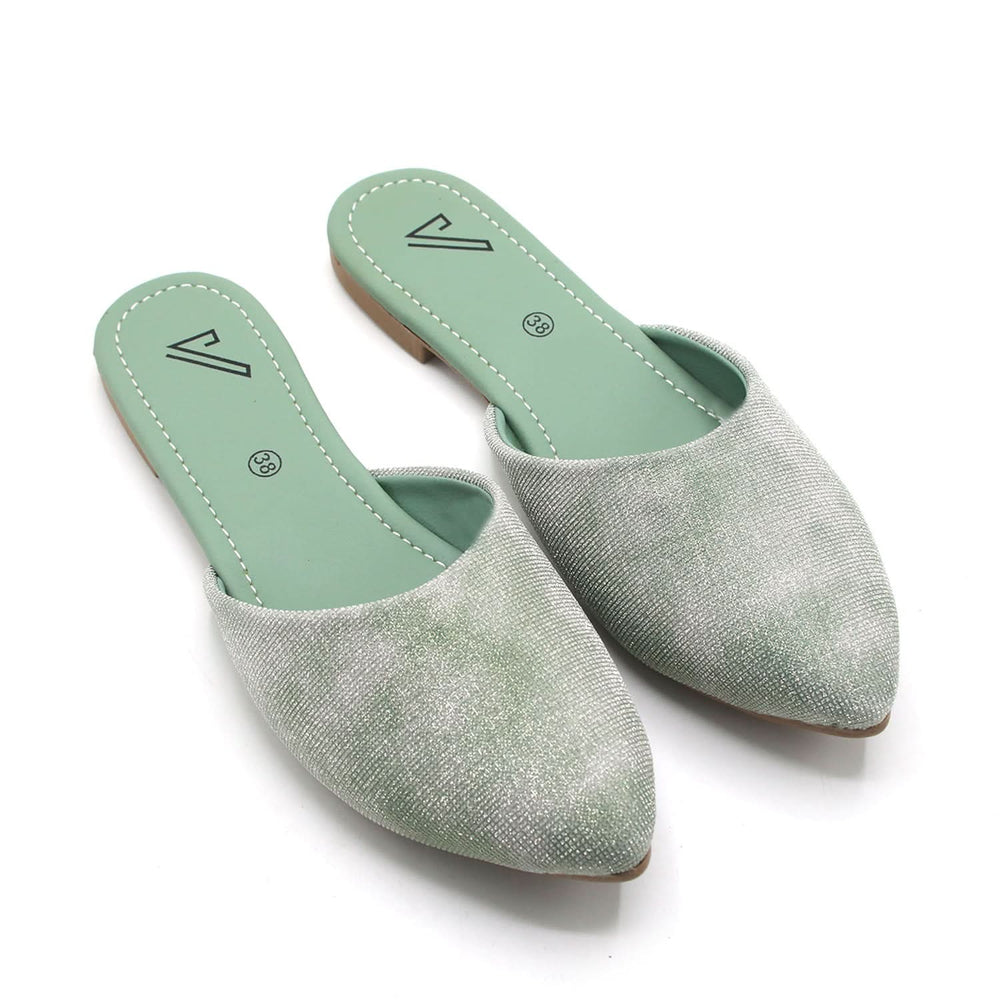 Valuable Women's Backless Pump - Green, Women Backless Pumps, Chase Value, Chase Value
