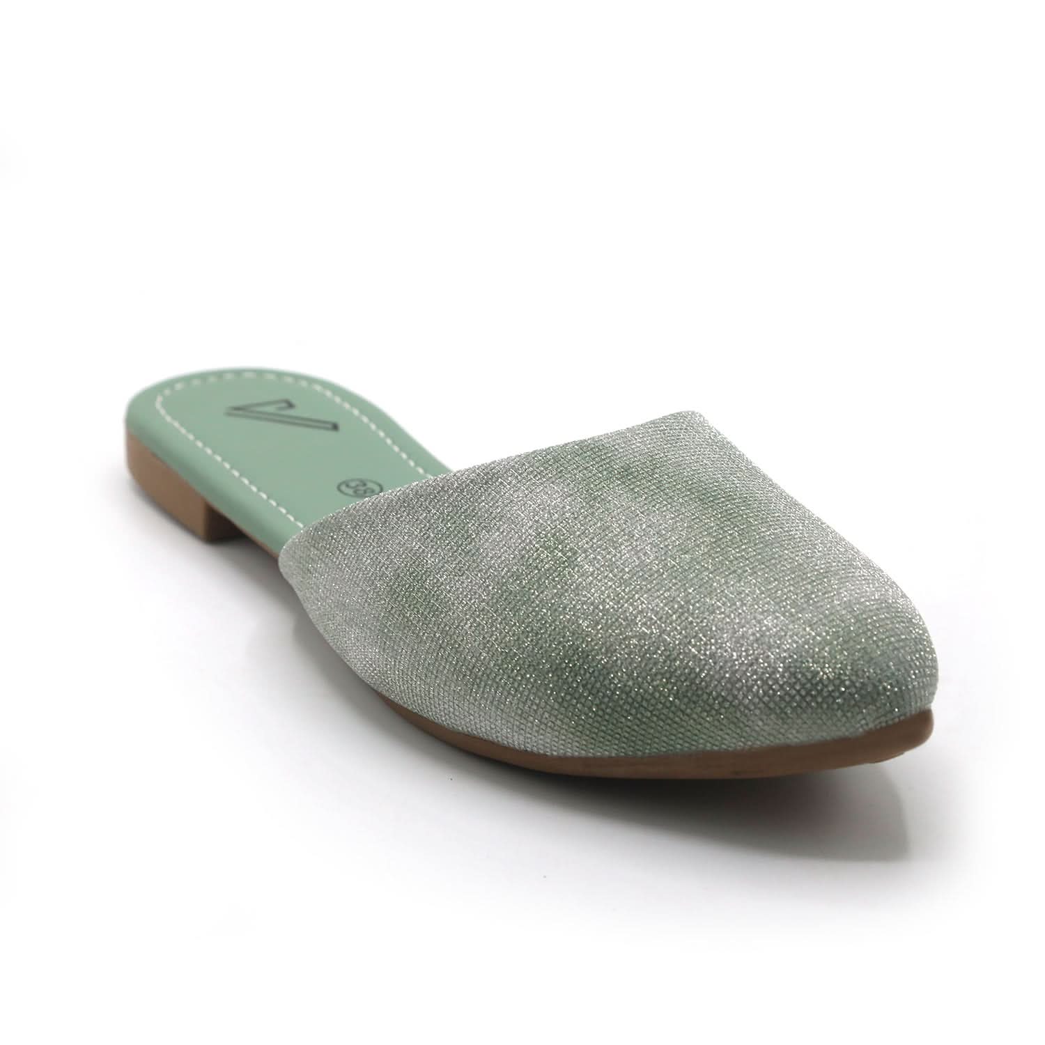 Valuable Women's Backless Pump - Green, Women Backless Pumps, Chase Value, Chase Value