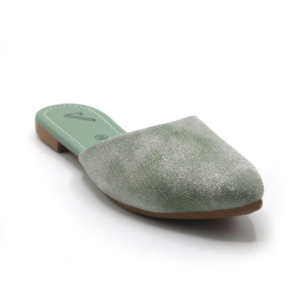 Valuable Women's Backless Pump - Green, Women Backless Pumps, Chase Value, Chase Value