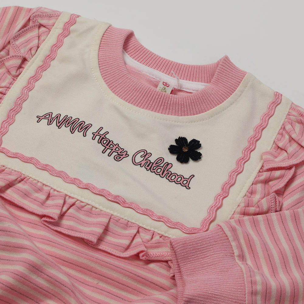 Girls Full Sleeves Tight Suit - Pink, Girls Suits, Chase Value, Chase Value