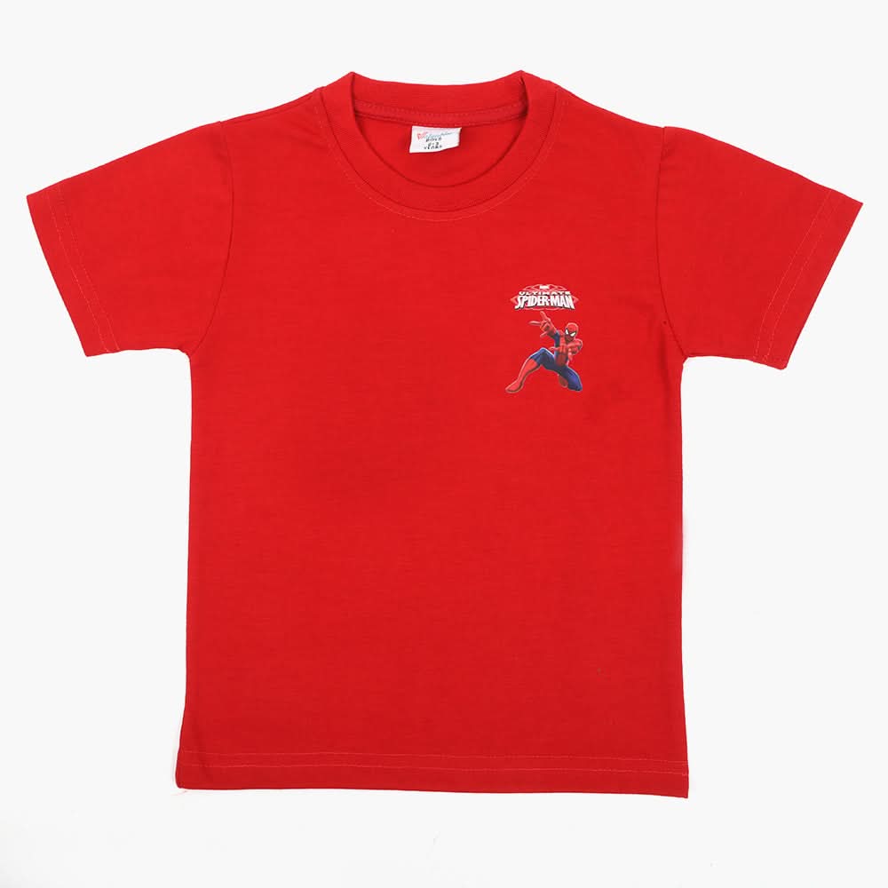 Boys Half Sleeves T-Shirt - Red, Boys T-Shirts, Chase Value, Chase Value