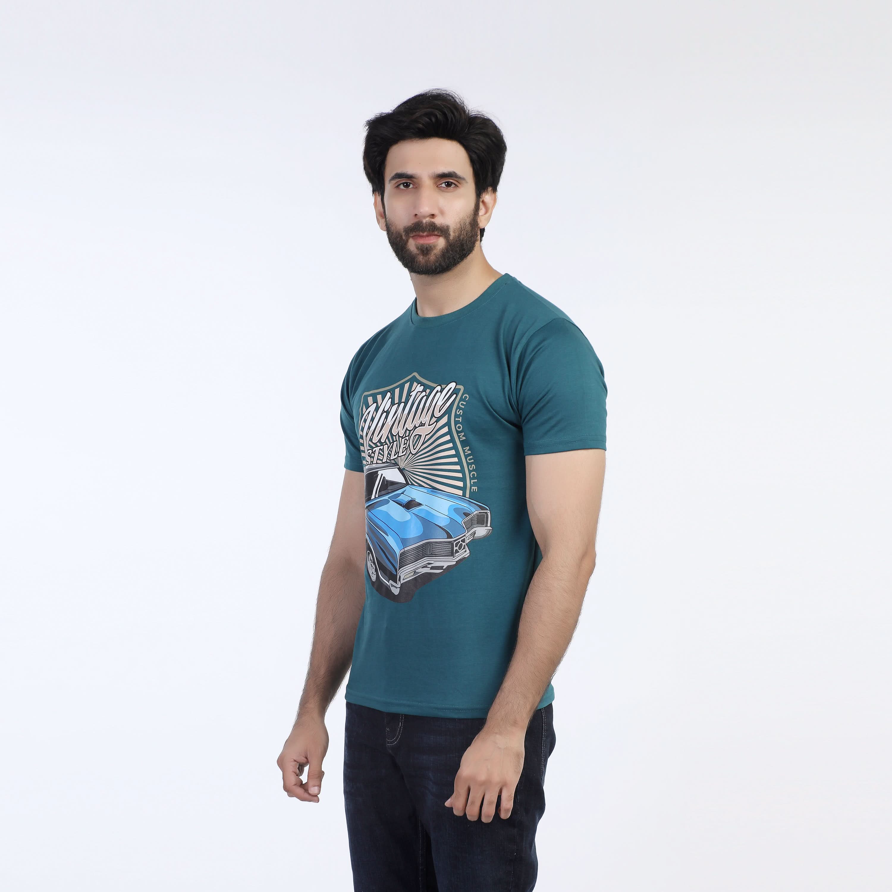 Valuable Men's Half Sleeves T-Shirt - Green, Men's T-Shirts & Polos, Chase Value, Chase Value