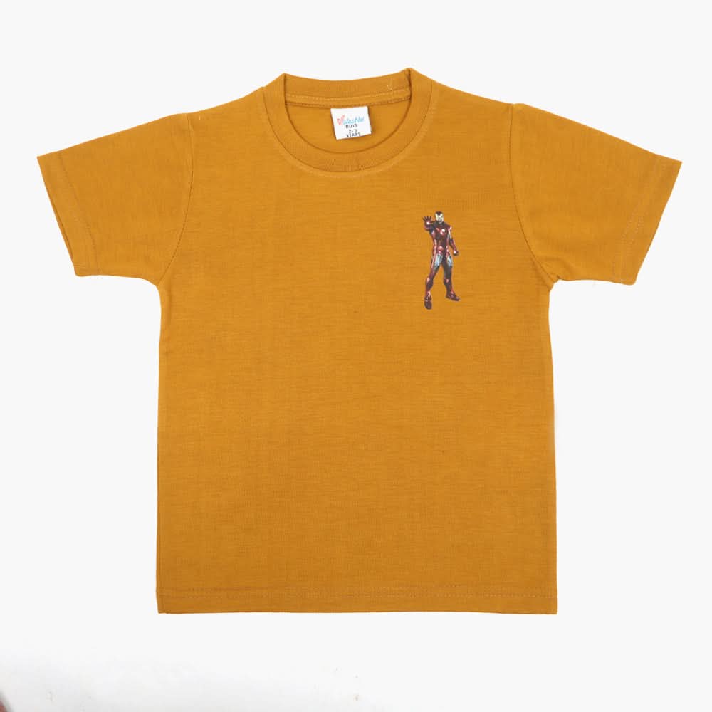 Boys Half Sleeves T-Shirt - Mustard, Boys T-Shirts, Chase Value, Chase Value