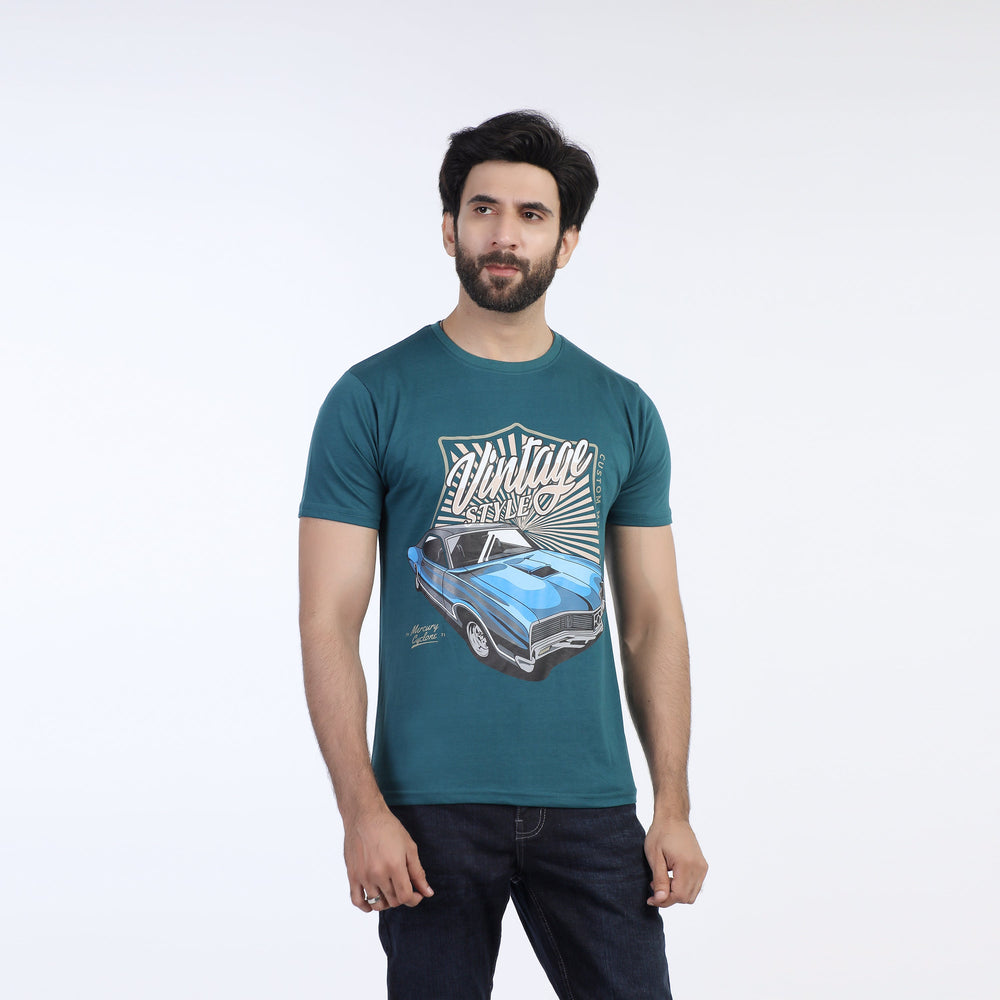 Valuable Men's Half Sleeves T-Shirt - Green, Men's T-Shirts & Polos, Chase Value, Chase Value