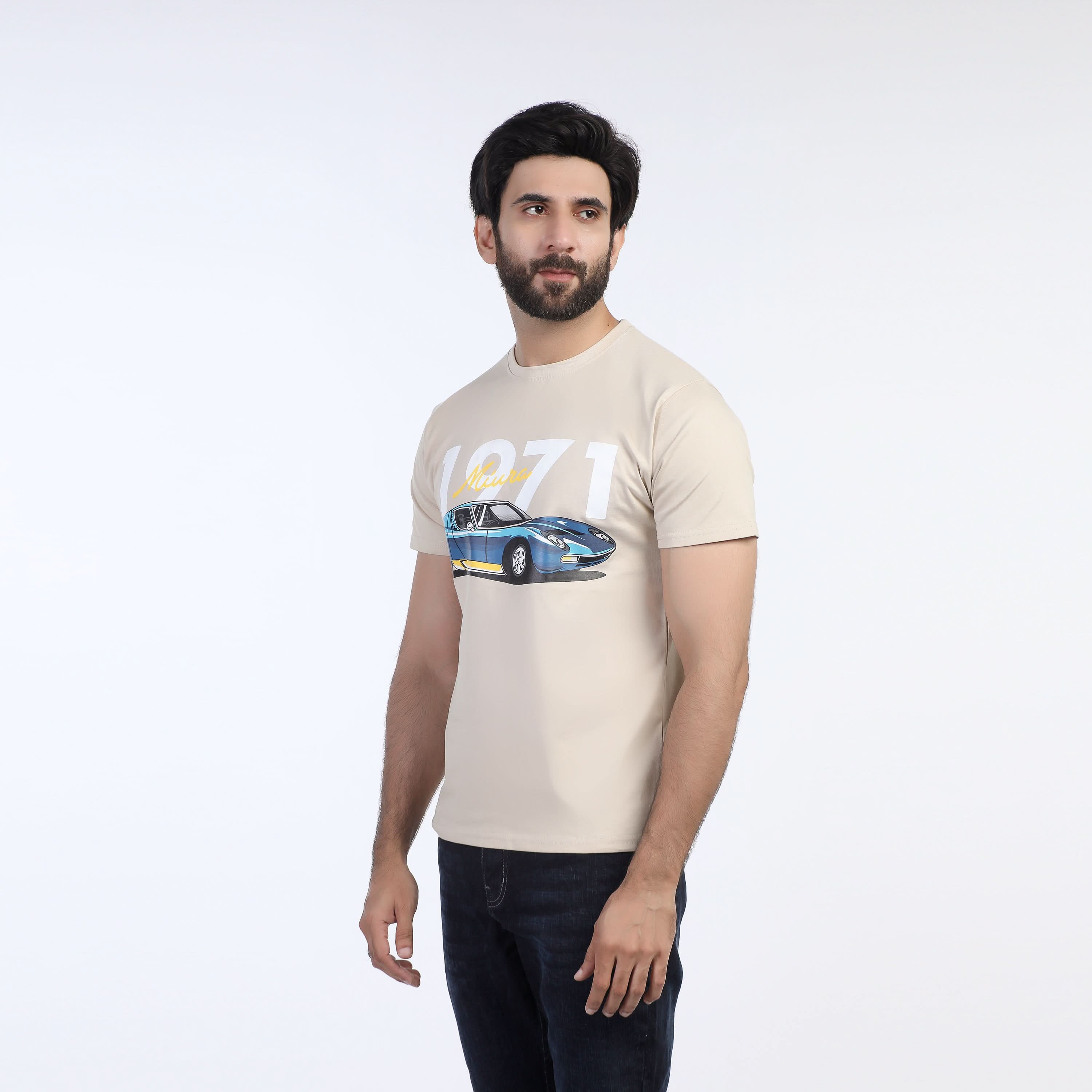 Valuable Men's Half Sleeves T-Shirt - Fawn, Men's T-Shirts & Polos, Chase Value, Chase Value