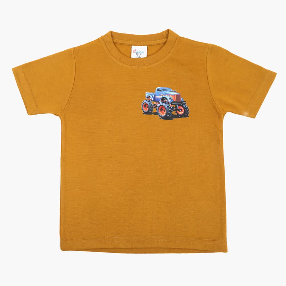 Boys Half Sleeves T-Shirt - Mustard, Boys T-Shirts, Chase Value, Chase Value