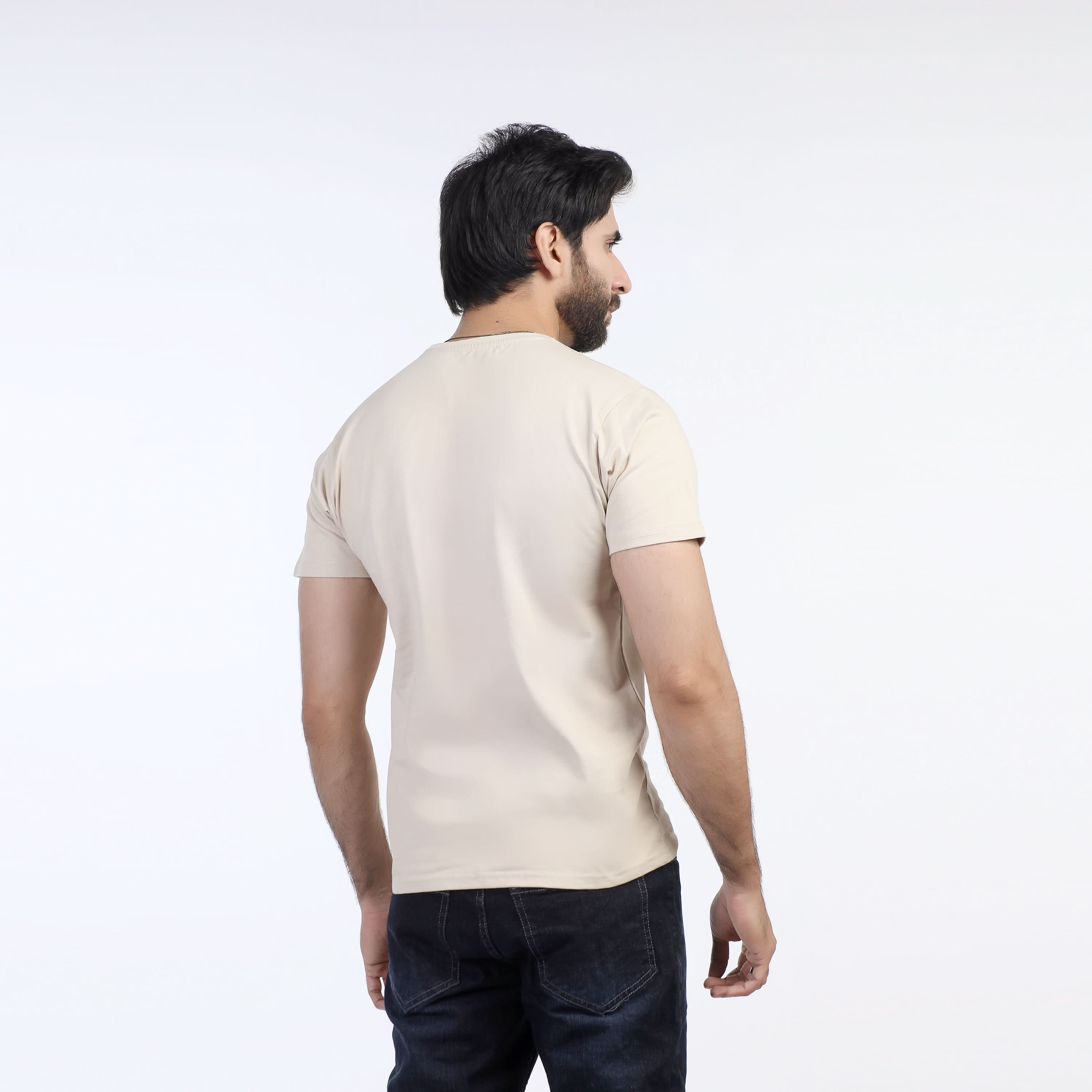 Valuable Men's Half Sleeves T-Shirt - Fawn, Men's T-Shirts & Polos, Chase Value, Chase Value