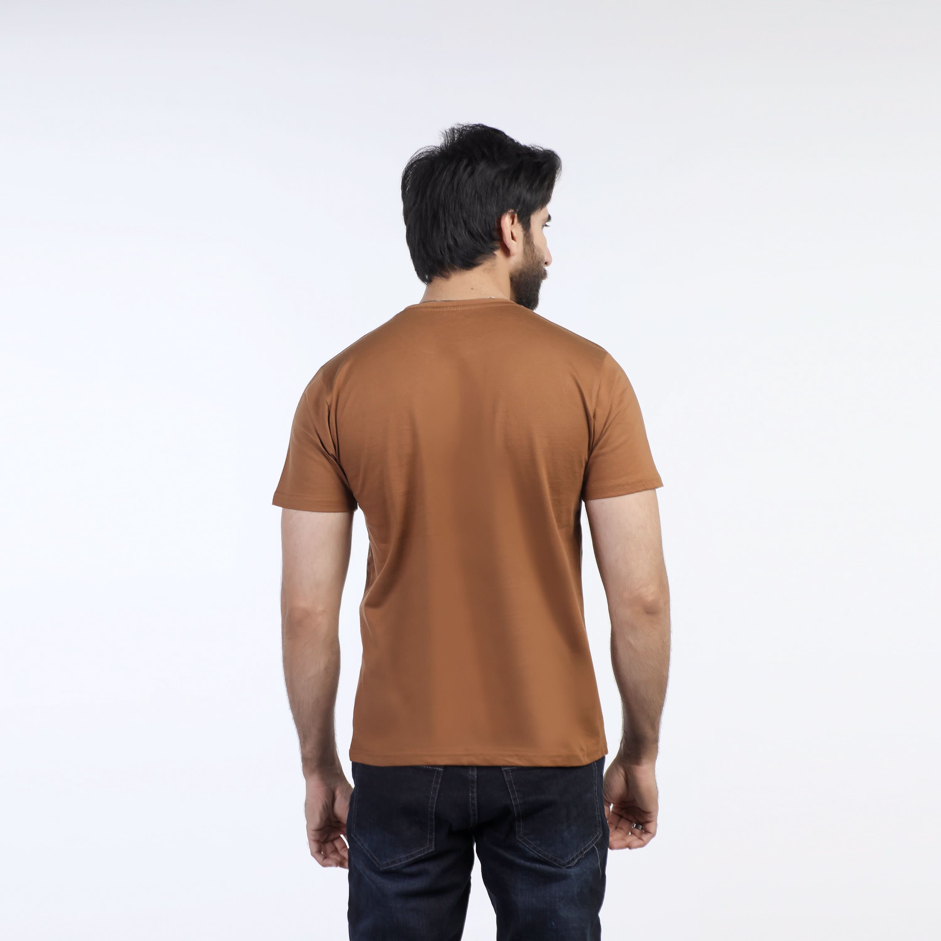 Valuable Men's Half Sleeves T-Shirt - Brown, Men's T-Shirts & Polos, Chase Value, Chase Value
