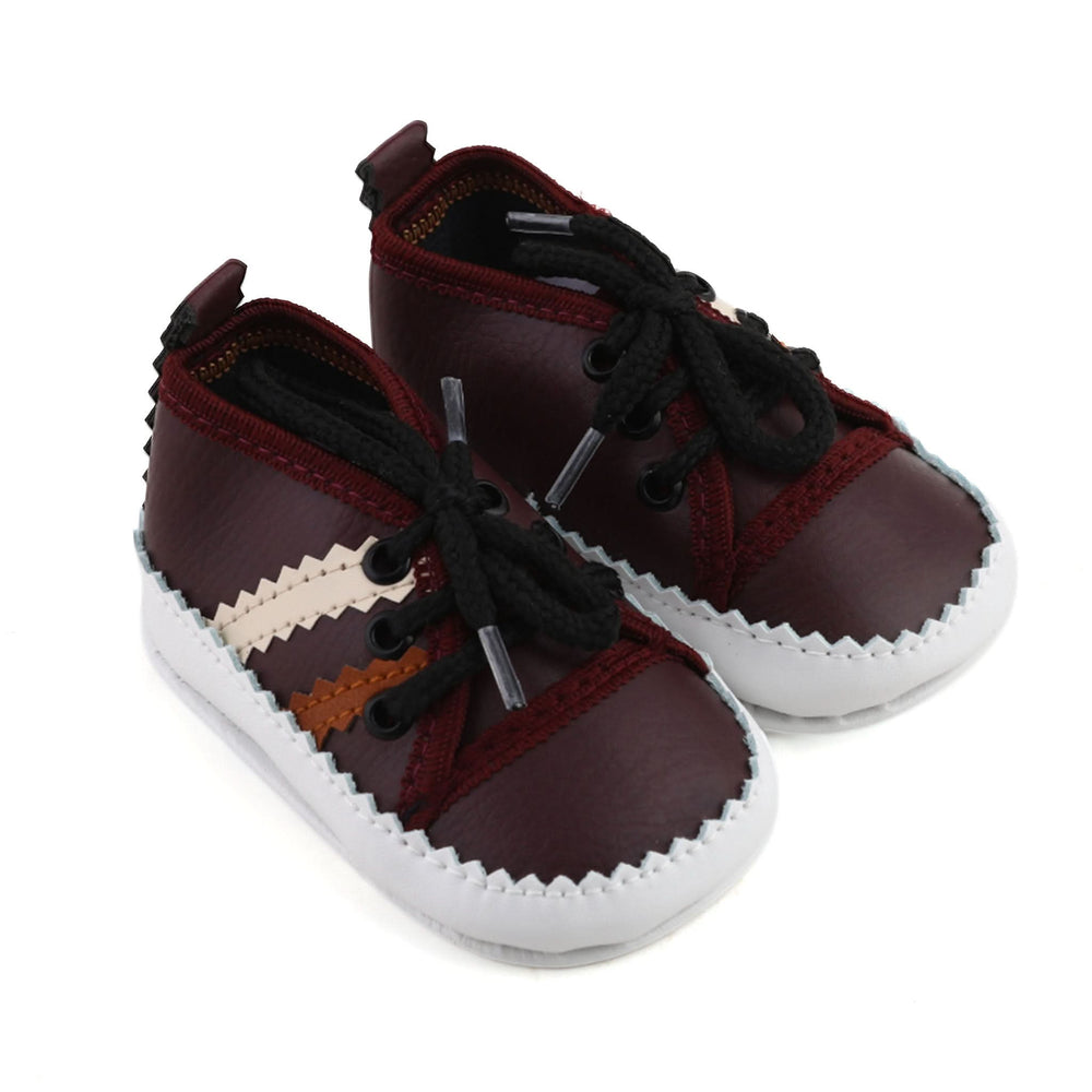 Newborn Boys ZigZag Lace Shoes, Newborn Caps, Shoes & Socks, Chase Value, Chase Value