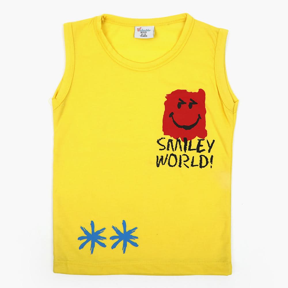 Boys Sando T-Shirt - Yellow, Boys Sando, Chase Value, Chase Value
