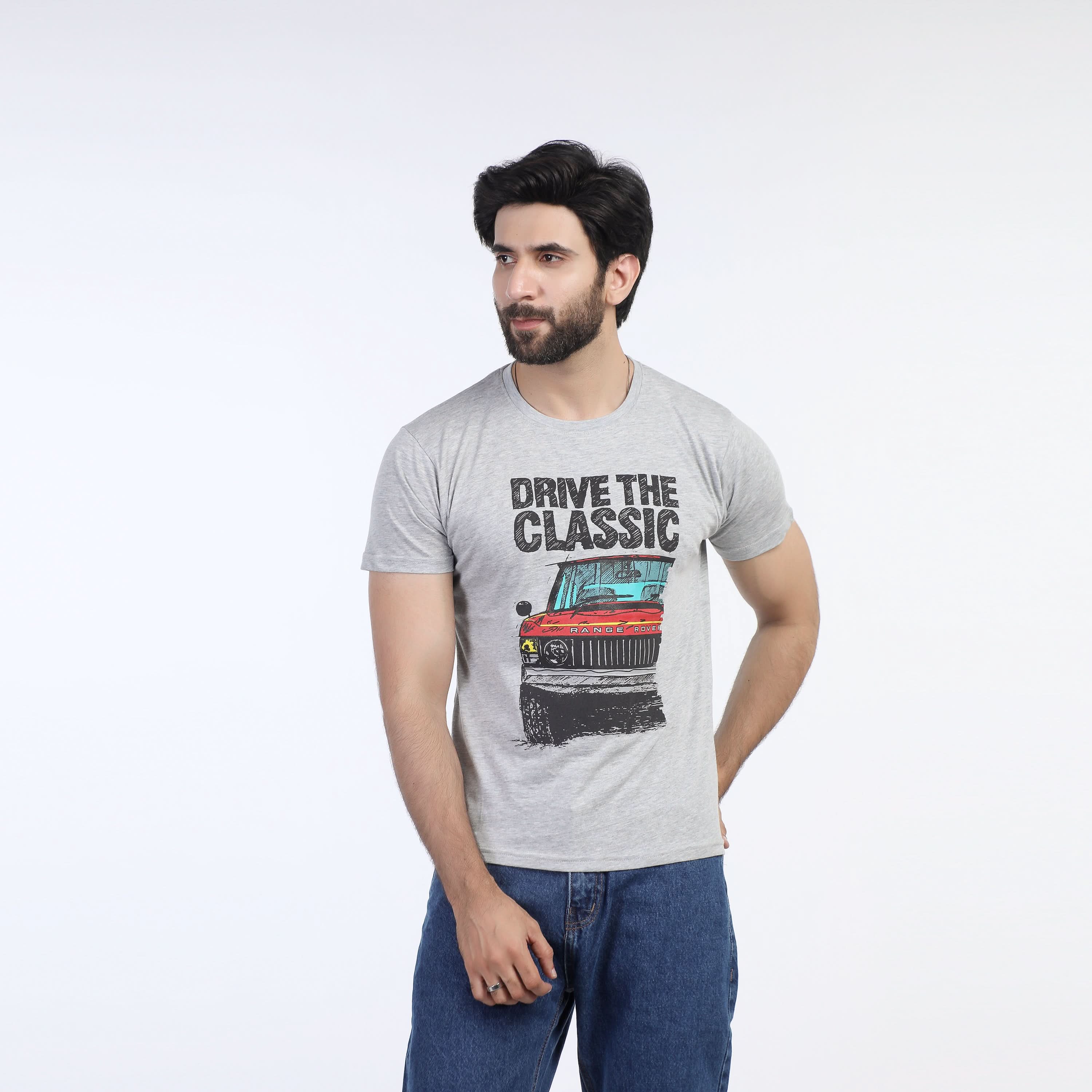 Valuable Men's Half Sleeves T-Shirt - Grey, Men's T-Shirts & Polos, Chase Value, Chase Value