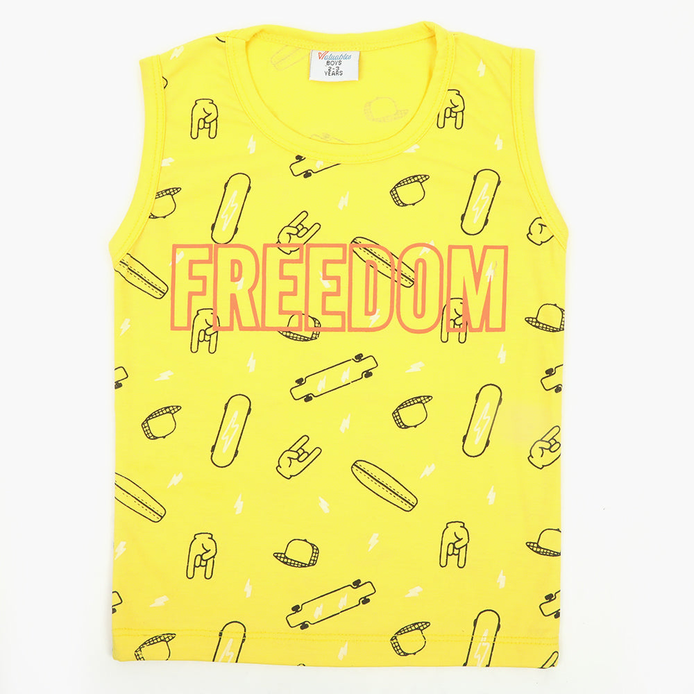 Boys Sando T-Shirt - Yellow, Boys Sando, Chase Value, Chase Value