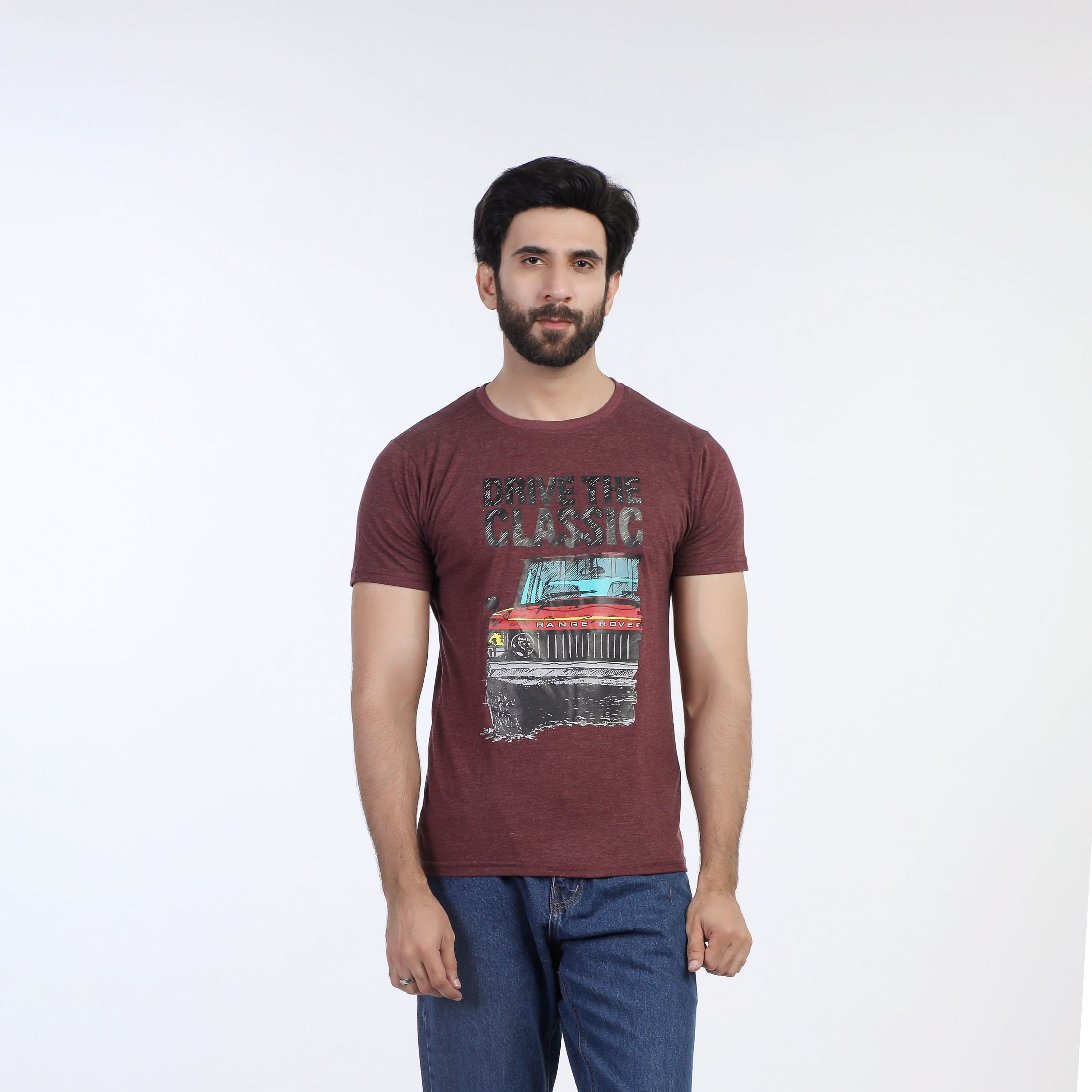 Valuable Men's Half Sleeves T-Shirt - Maroon, Men's T-Shirts & Polos, Chase Value, Chase Value