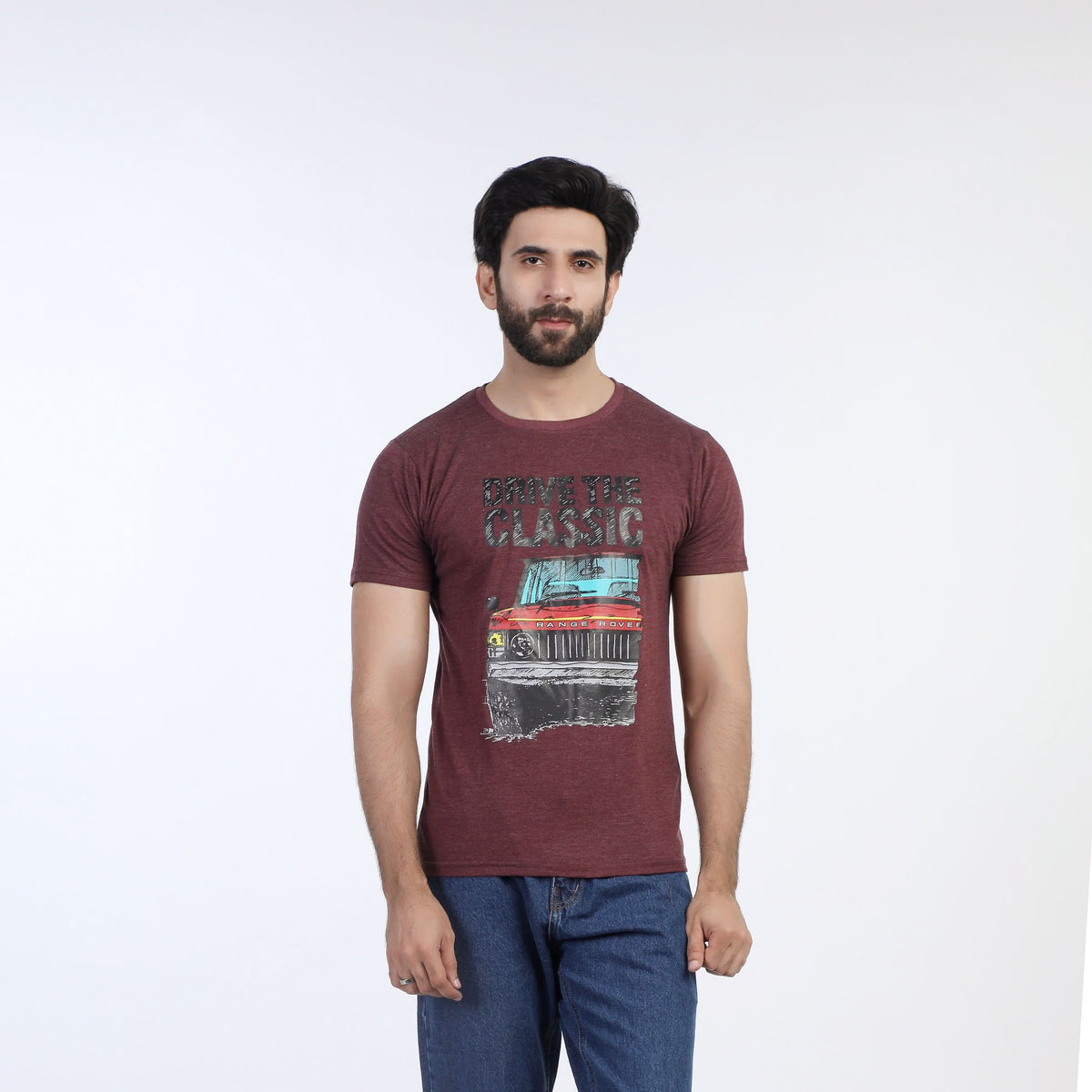 Valuable Men's Half Sleeves T-Shirt - Maroon, Men's T-Shirts & Polos, Chase Value, Chase Value
