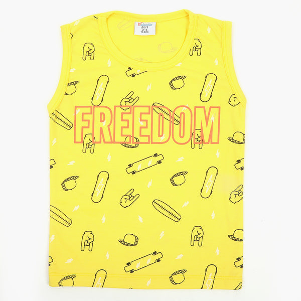 Boys Sando T-Shirt - Yellow