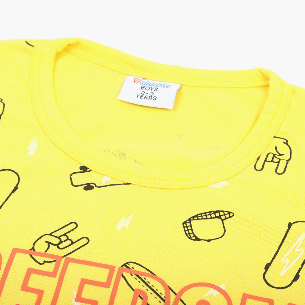 Boys Sando T-Shirt - Yellow, Boys Sando, Chase Value, Chase Value