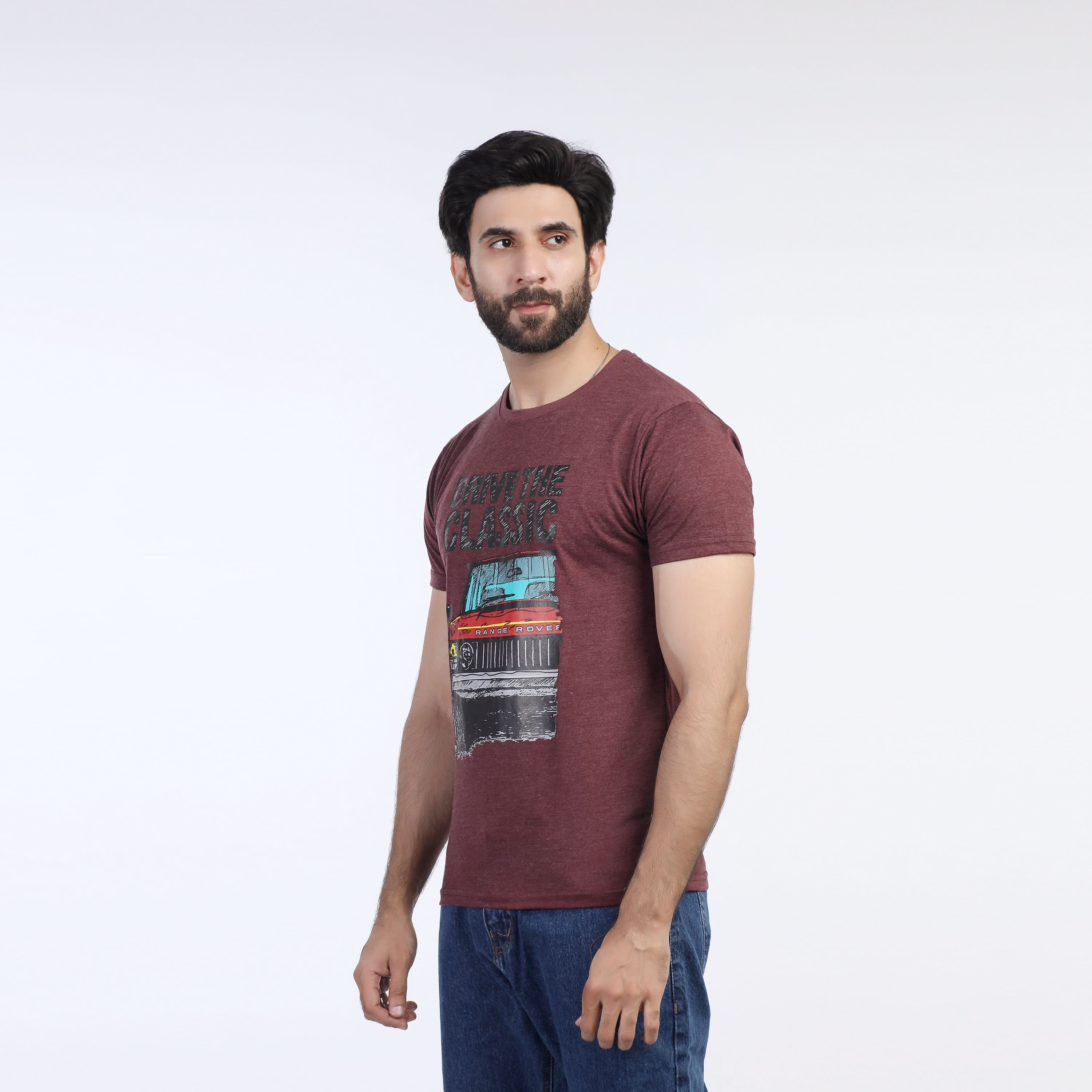 Valuable Men's Half Sleeves T-Shirt - Maroon, Men's T-Shirts & Polos, Chase Value, Chase Value