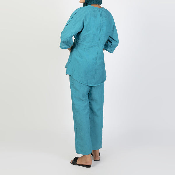 Women's Western Co-Ord Set - Steel Green
