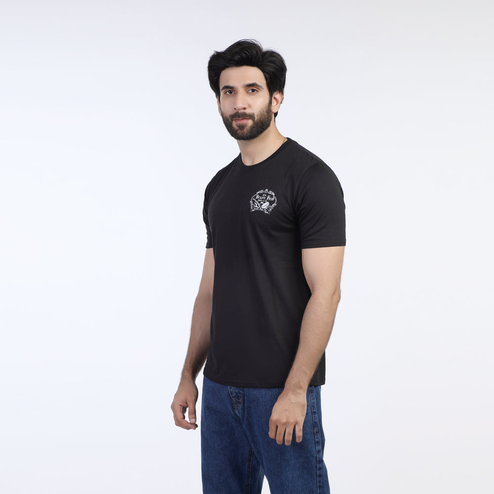 Men's Drop Shoulder Half Sleeves T-Shirt - Black, Men's T-Shirts & Polos, Chase Value, Chase Value