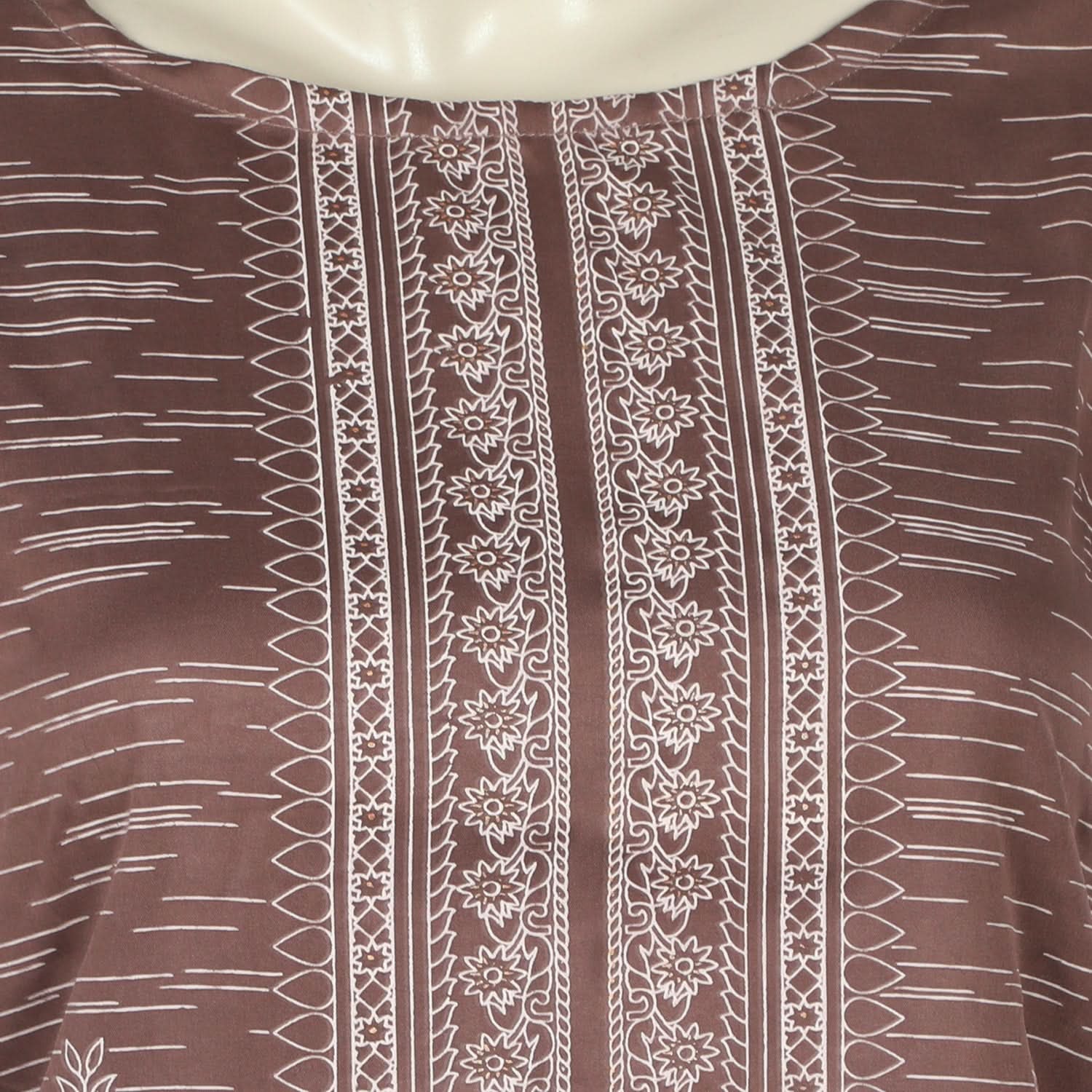 Women's Printed 3pcs Suit - Light Brown, Women Shalwar Suits, Chase Value, Chase Value