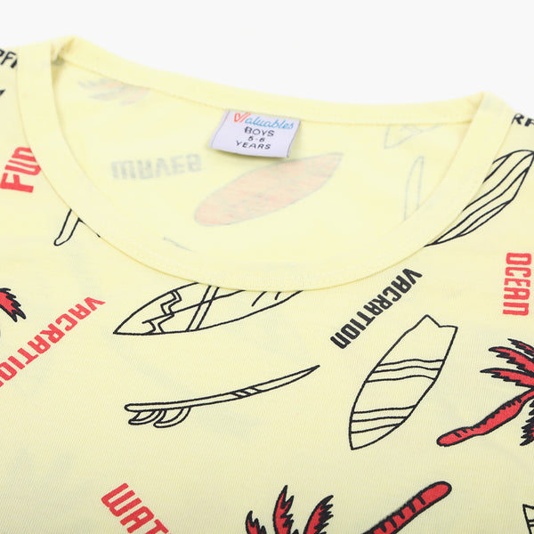 Boys Sando T-Shirt - Yellow