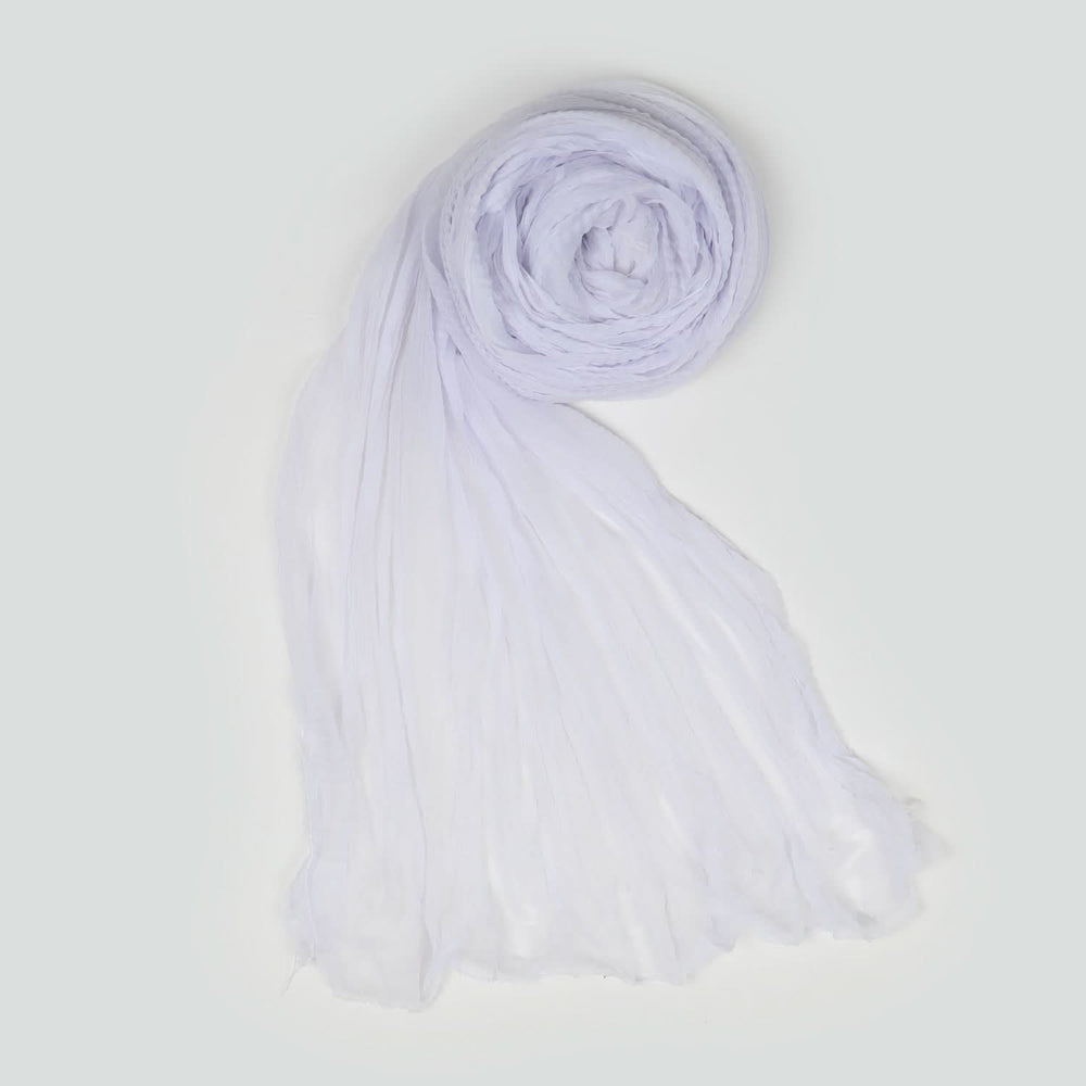 Women's Chiffon Dupatta - White, Women Dupatta, Chase Value, Chase Value
