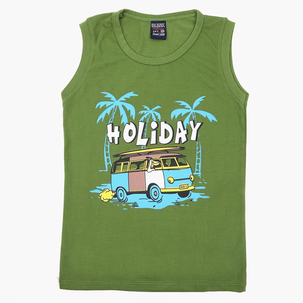 Boys Sando T-Shirt - Olive Green, Boys Sando, Chase Value, Chase Value