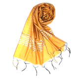 Women's Yarn Dyed Lichi Dupatta - Mustard, Women Dupatta, Chase Value, Chase Value